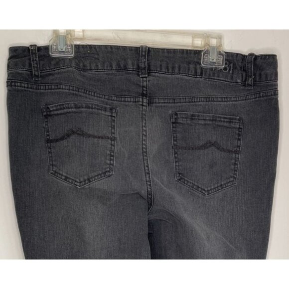 Ruff Hewn Gray Distressed Denim Jeans Skinny Leg Size 16 - Picture 6 of 10